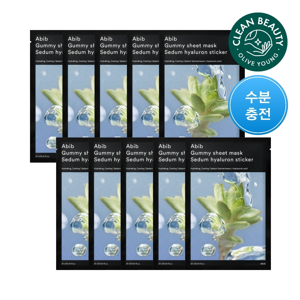【Olive Young 直送】Abib 貼合面膜 10片裝(5款選1・魚腥草/水潤/積雪草提取物/膠原牛奶/維他命)