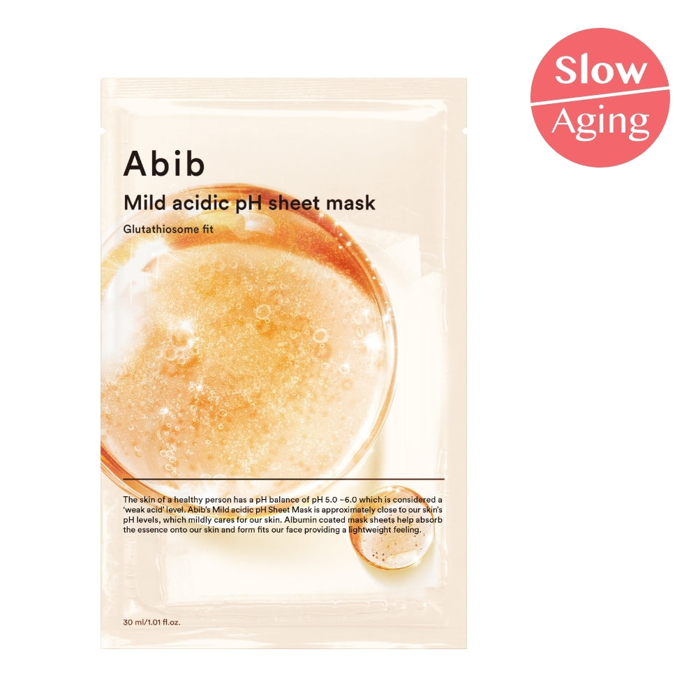 【Olive Young 直送】Abib 弱酸性pH面膜 單片裝(5款選1・魚腥草/復活草/水/穀胱甘肽/蜂蜜)