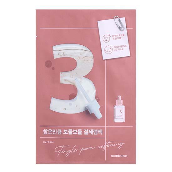 現貨|numbuzin - No. 3 Tingle-Pore Softening Sheet Mask 光收毛孔修復面膜(4片裝)