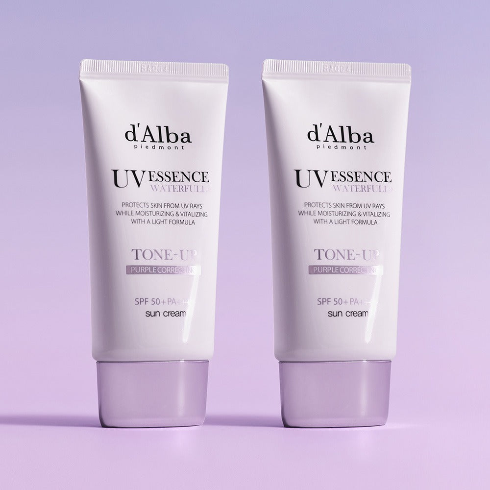 【Olive Young 直送】d'Alba Purple Tone Up 防曬霜 雙入企劃(50ml+50ml+20ml)・冷色調修飾・半霧感)