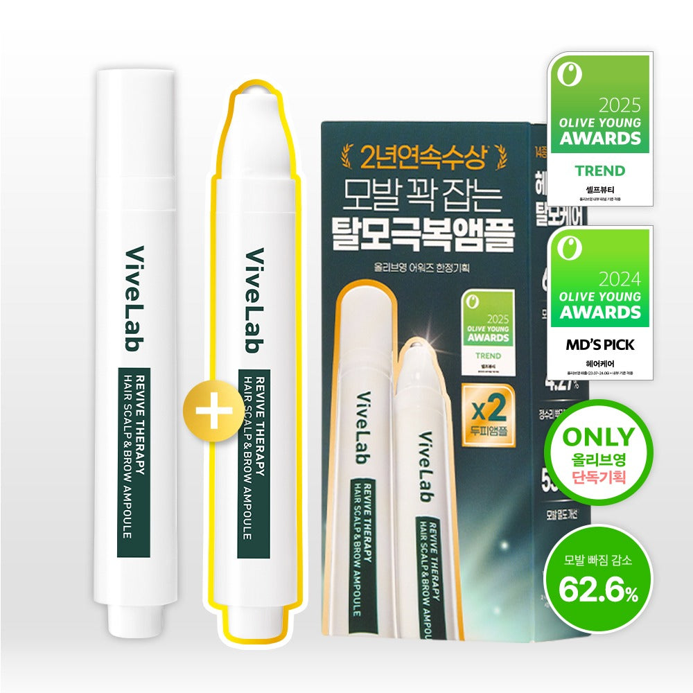【Olive Young 直送】 VIVELAB Revive Therapy 頭皮養護安瓶雙倍套裝( 15ml×2 )