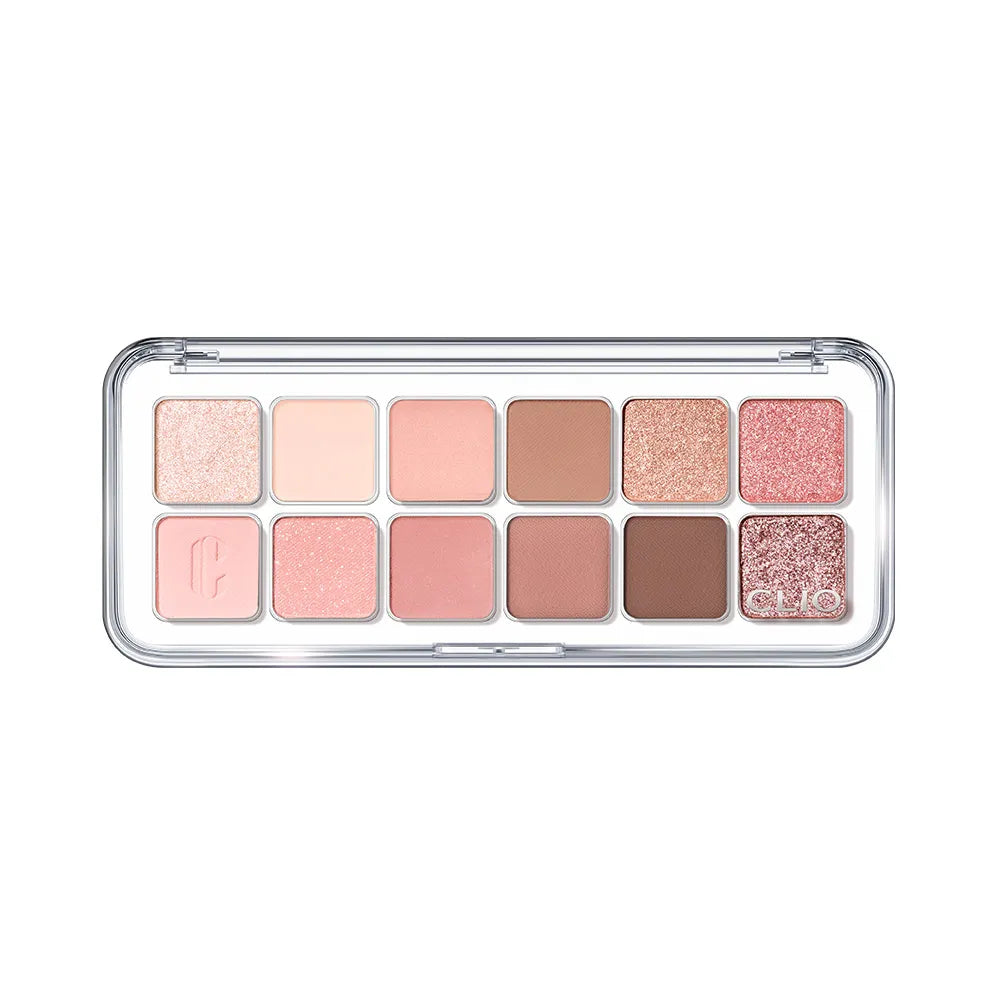 現貨｜CLIO - Pro Eye Palette Air 持久輕盈滑順12色眼影盤 #02 Rose Connect