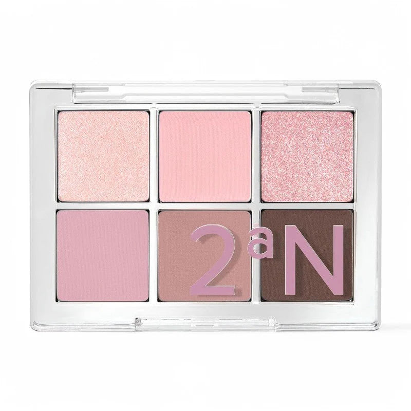 🌫️ [預訂] 2aN Better Me Eye Palette #03 Misty｜韓系六色眼影盤・灰粉冷調色系推薦