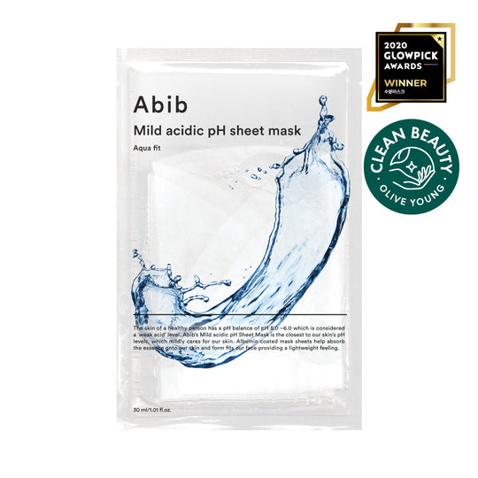 【Olive Young 直送】Abib 弱酸性pH面膜 單片裝（5款選1・魚腥草／復活草／水／穀胱甘肽／蜂蜜）