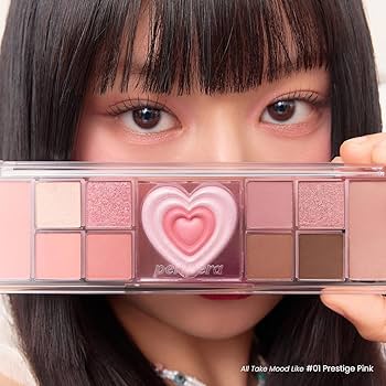 [現貨] Peripera 多功能彩妝盤｜All Take Mood Like Palette #01 Prestige Pink — 玫瑰色系眼影・腮紅・高光三合一・韓系約會妝感
