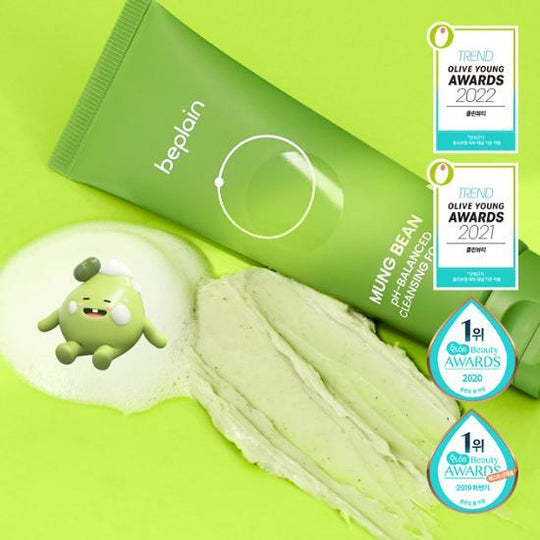 [預訂] beplain - Mung Bean Ph-balanced Cleansing Foam 綠豆pH平衡潔面泡沫