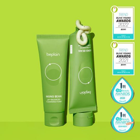 [預訂] beplain - Mung Bean Ph-balanced Cleansing Foam 綠豆pH平衡潔面泡沫