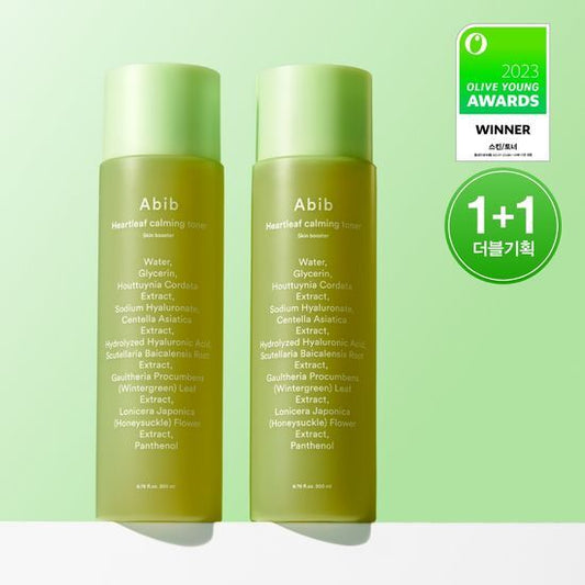 【Olive Young 直送】 Abib 魚腥草舒緩爽膚水200ml+200ml 雙瓶套裝 （水潤鎮靜型）
