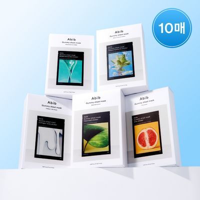 【Olive Young 直送】ABIB 貼合面膜 10片裝（5款選1・積雪草／水潤草／積雪草苷／膠原牛奶／維他命）