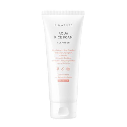 S.NATURE - Aqua Rice Foam Cleanser 米萃水潤胺基酸潔面乳 80ml