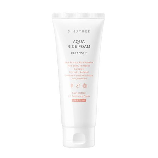 S.NATURE - Aqua Rice Foam Cleanser 米萃水潤胺基酸潔面乳 80ml