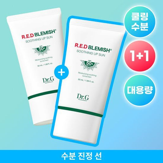 【Olive Young 直送】Dr.G Red Blemish 水感舒緩防曬霜 50ml（1+1企劃／贈品組合）