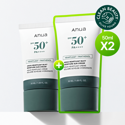 【Olive Young 直送】ANUA 積雪草絲滑保濕防曬霜 50ml×2（雙入企劃・水潤不黏膩）