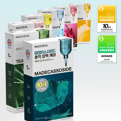 【Olive Young 直送】 MEDIHEAL 精華面膜 Essential Mask (10+2/10+1片) - 7 款入