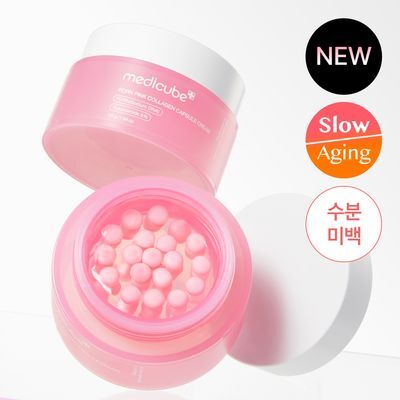 【Olive Young 直送】MEDICUBE PDRN 粉紅膠原蛋白膠囊面霜 55g（水潤修護・原液膠囊）