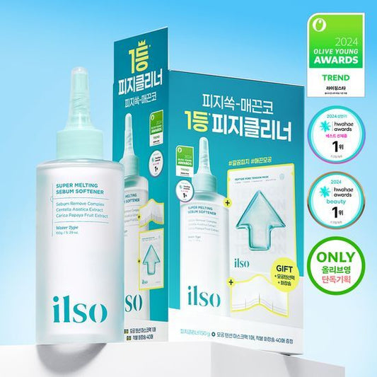 【Olive Young 直送】 ilso 黑頭導出液 150ml (+棉片40枚+毛孔張力面膜1片)