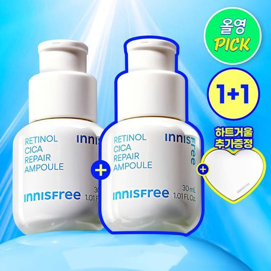 【Olive Young 直送】 Innisfree A醇積雪草痘痕安瓶 30ml 雙瓶套裝 (8月Olive Young 精選／贈心形鏡）