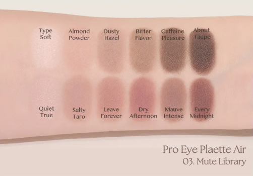 CLIO - Pro Eye Palette Air 持久輕盈滑順12色眼影盤 #03 Mute Library