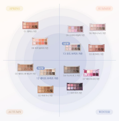 Romand - Better Than Palette 秘密花園系列10色眼影盤 #06 Peony Nude Garden