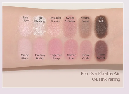 CLIO - Pro Eye Palette Air 持久輕盈滑順12色眼影盤 - # 04Pink Pairing
