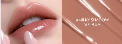 [預訂] 3CE Shine Reflector #02 Milky Shadow｜韓系玻璃鏡面唇膏・奶茶裸橘色・高光澤果凍唇妝推薦