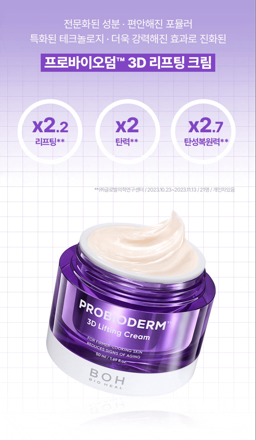 【Olive Young 直送】BOH PROBIODERM 3D Lifting Cream 緊緻面霜 50ml+50ml補充裝