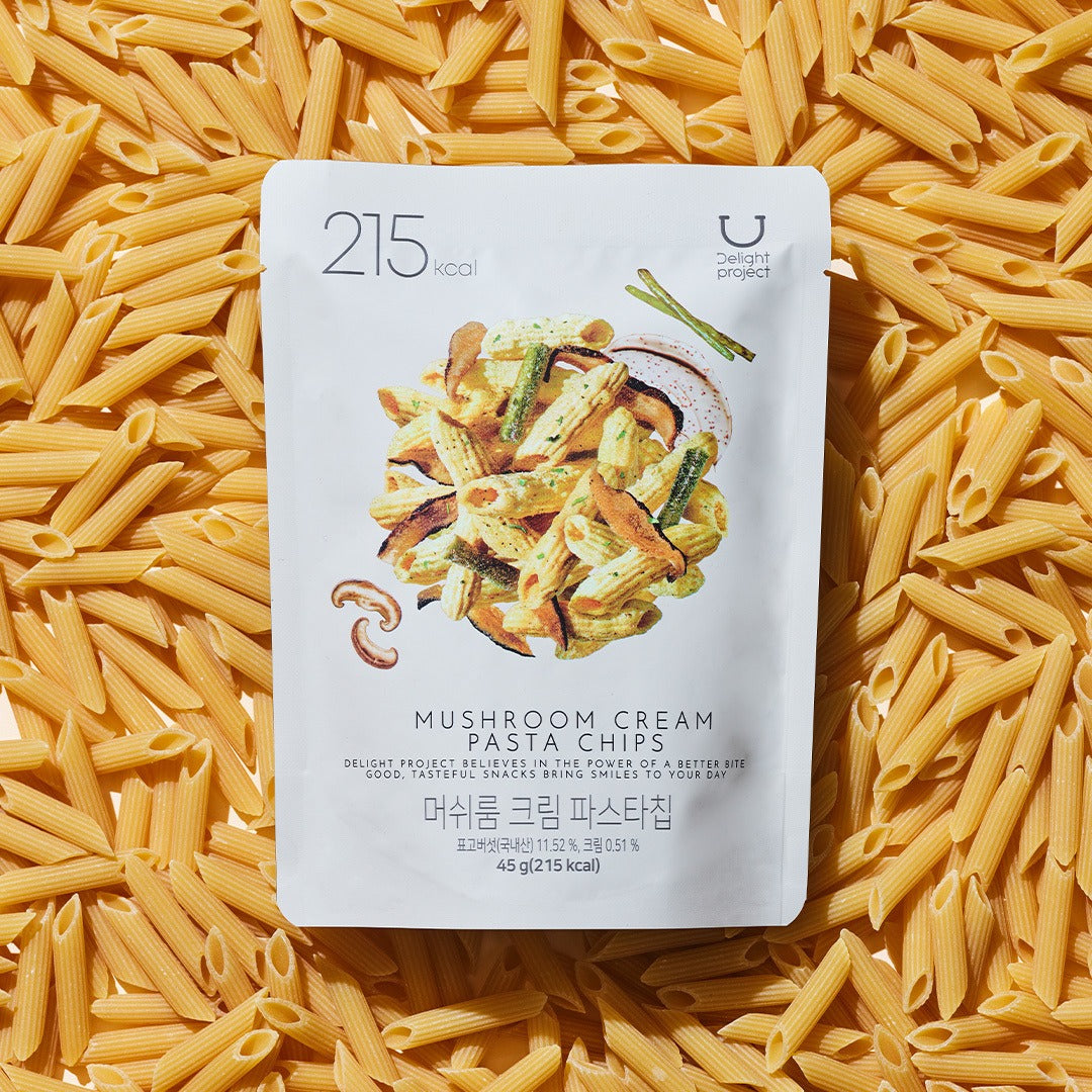 現貨【Olive Young 直送】韓國爆紅！Delight Project - 蒜香番茄 / 奶油蘑菇 意粉脆片 45g