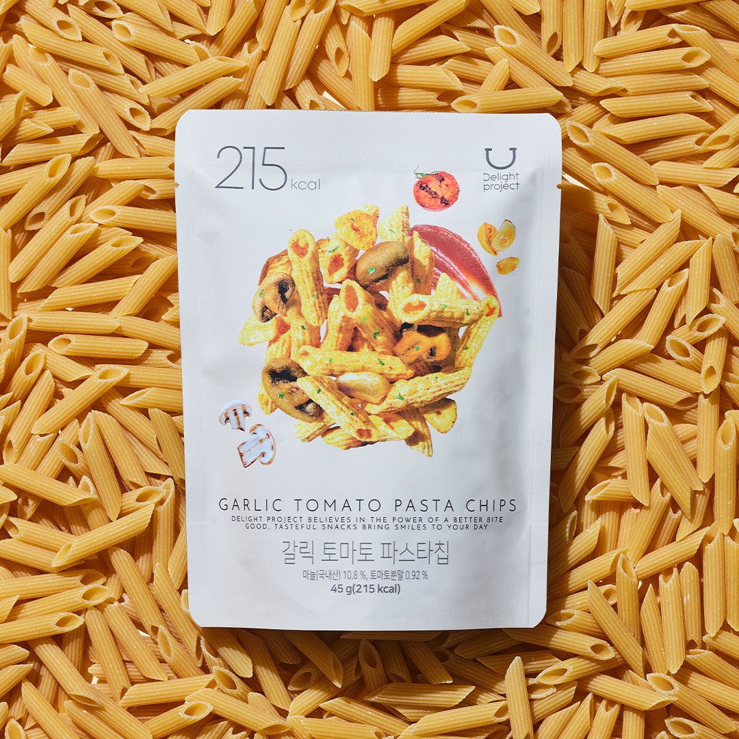 現貨【Olive Young 直送】韓國爆紅！Delight Project - 蒜香番茄 / 奶油蘑菇 意粉脆片 45g