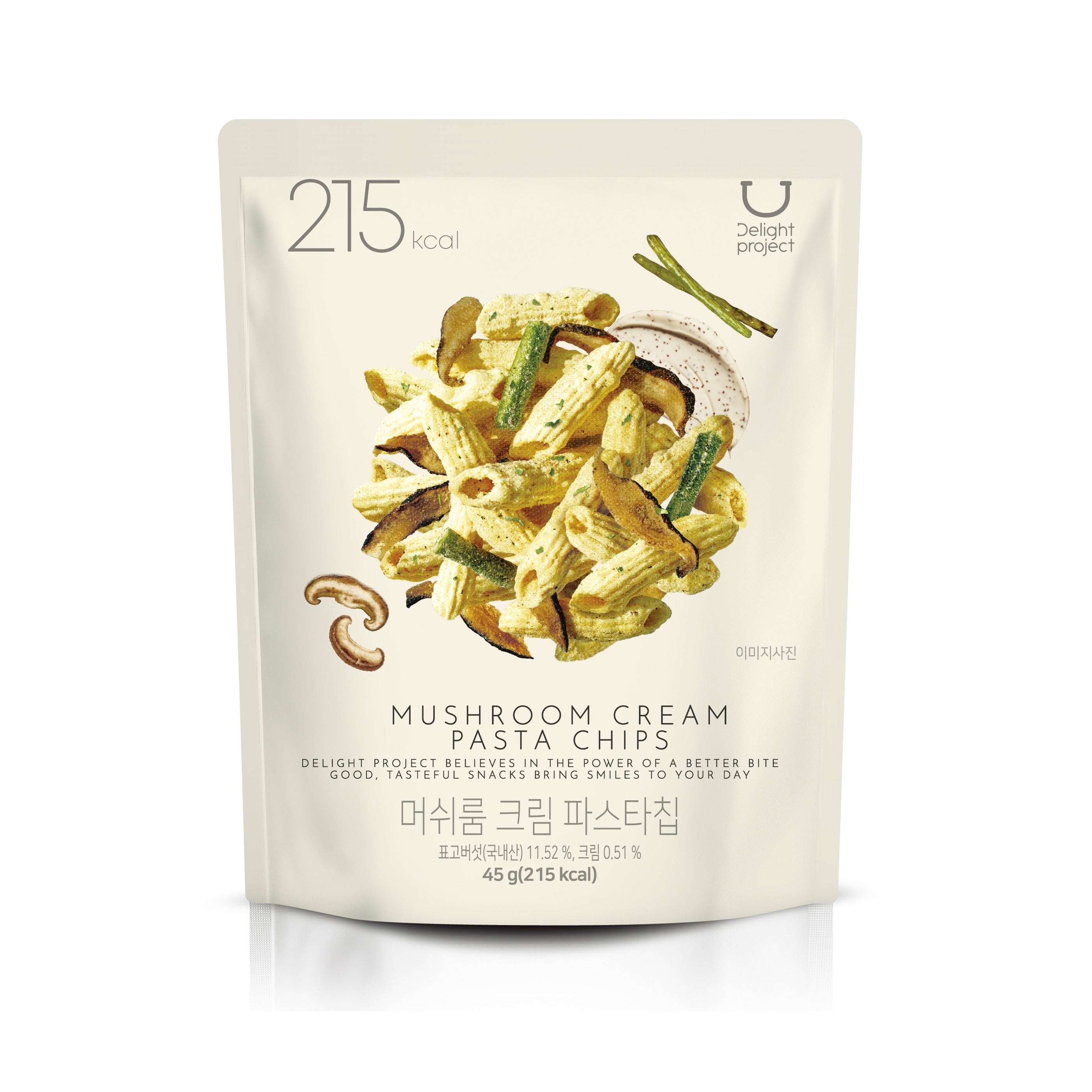 現貨【Olive Young 直送】韓國爆紅！Delight Project - 蒜香番茄 / 奶油蘑菇 意粉脆片 45g