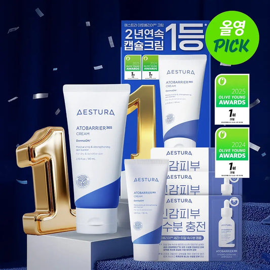 【Olive Young 直送】 Aestura AtoBarrier365 舒敏修護霜套裝（ 80ml+30ml+3ml ）