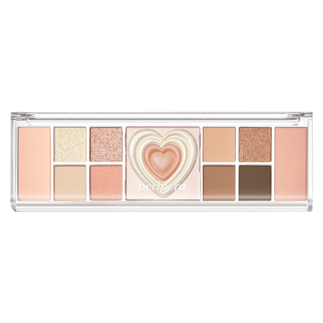 🍑 [預訂] Peripera All Take Mood Like Palette #02 Peach Heaven｜Peritage Collection・韓系多功能彩妝盤・蜜桃裸橘色系推薦