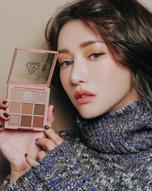 🌹 [預訂] 3CE Multi Eye Color Palette #Overtake｜Mood Recipe 系列・韓系九色眼影盤・玫瑰棕色系推薦